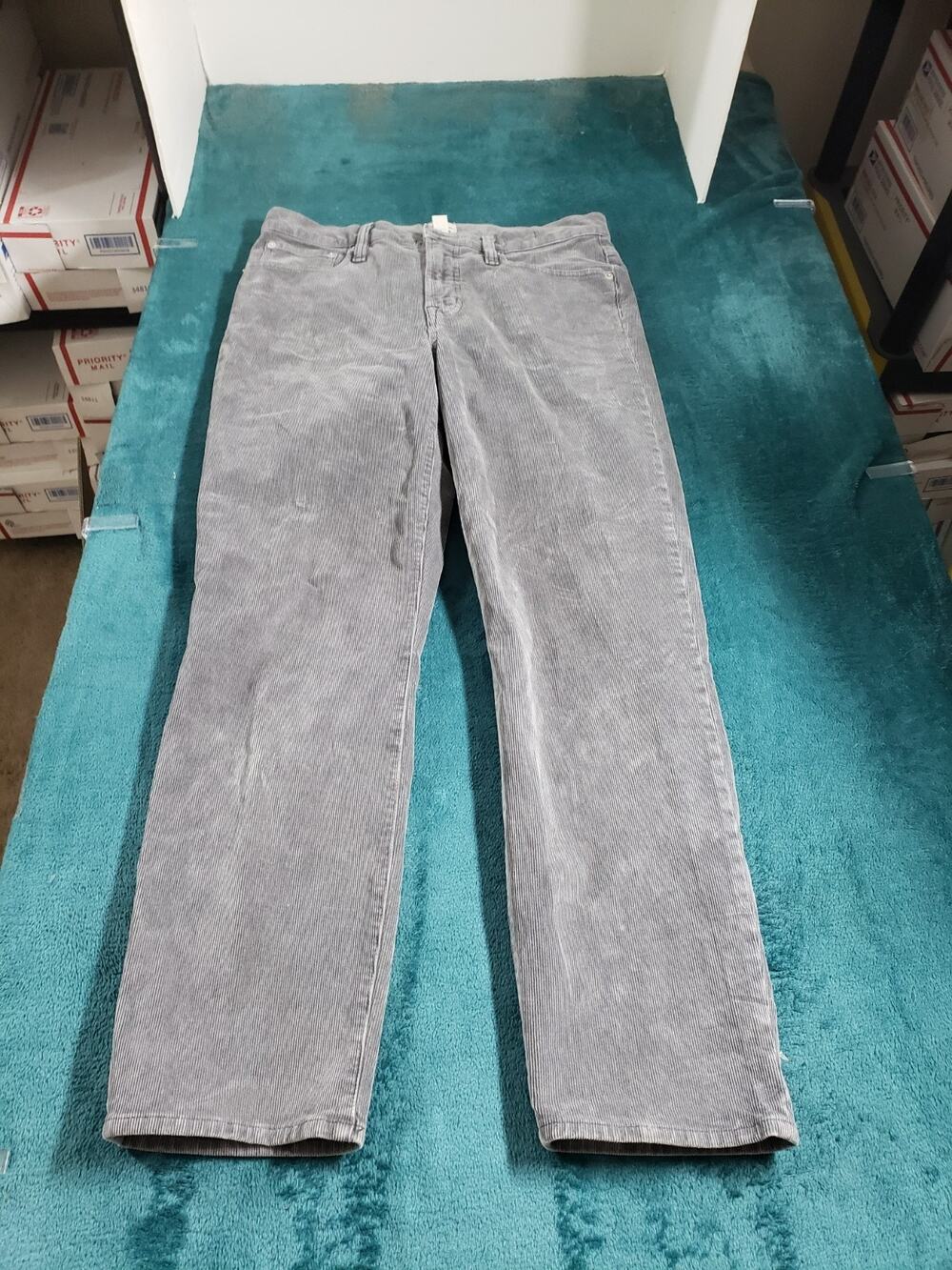 J.Crew Jeans Size 29 Women Gray Pants Stretch Corduroy Mid Rise Vintage Straight